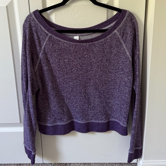 Purple boatneck sweatshirt - Picture 1 of 3